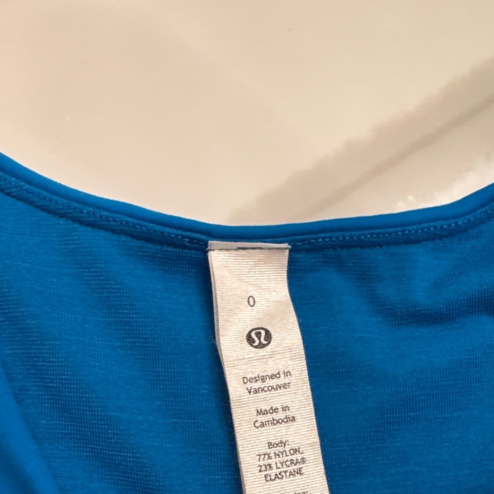 lululemon athletica Vibrant Blue Tank Top